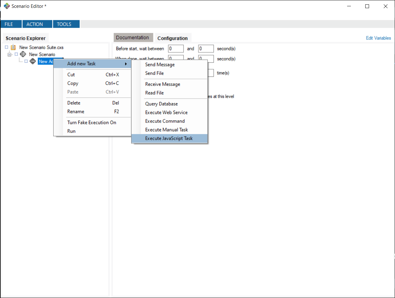 Create JavaScript Task